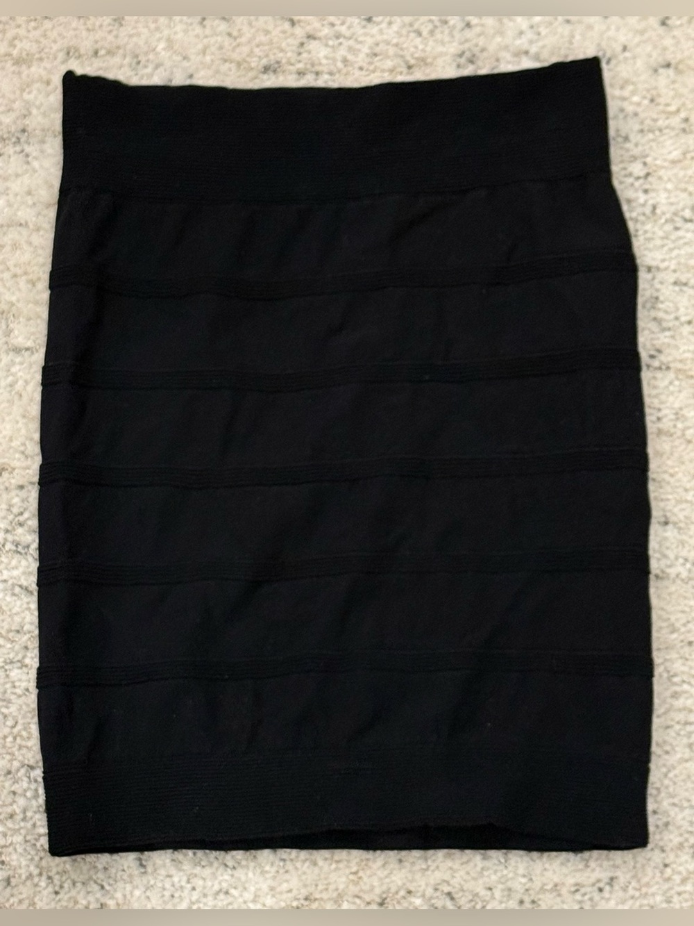 Bebe Black Bandage Bodycon Mini Skirt Women’s P/S Petite Small Stretch PS